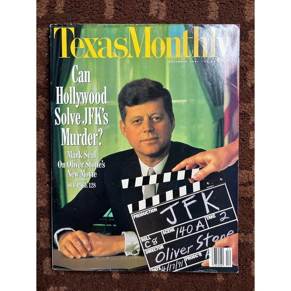 Texas Monthly Magazine December 1991 Oliver Stone JFK Movie Cover Vintage